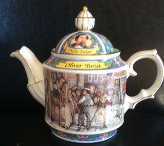 Oliver Twist Sadler Teapot Made In England Charles Dickens British Bone China