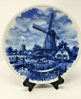 Delft Blue 1984 Cabinet Plate 9.  75 In Ter Steege Blaum Hand Decorated Holland