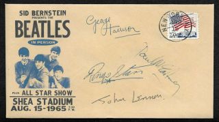 The Beatles 1965 Shea Stadium Concert Collector Envelope With 1960s Stamp Op1258