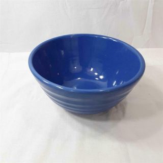 Vintage Bauer Pottery Cobalt Blue Ringware 7.  25 " Mixing Bowl 24 Usa