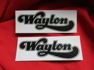 Two Waylon Jennings Promotional Stickers