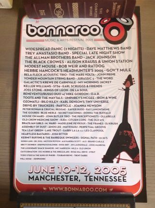 2005 Bonnaroo Music Festival Concert Poster (11 " X 17 ")