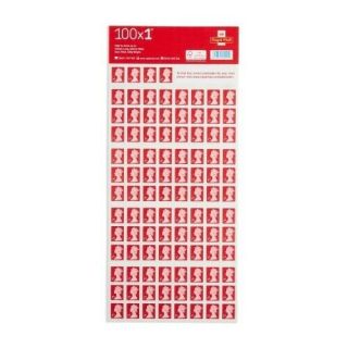 Royal Mail First Class Stamps X 100