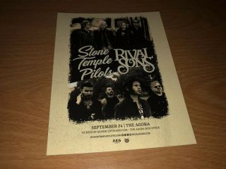 Stone Temple Pilots & Rival Sons @ The Agora,  Cleveland Show Promo Card 2019