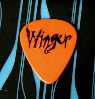 Winger // Reb Beach Tour Guitar Pick // Orange/black Alice Cooper Whitesnake