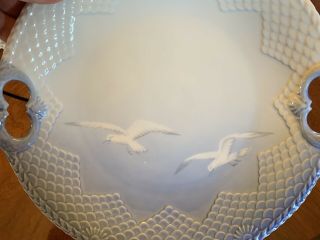 Vintage Bing & Grondahl Copenhagen Denmark " Seagull " 10 1/2 " Handled Cake Plate
