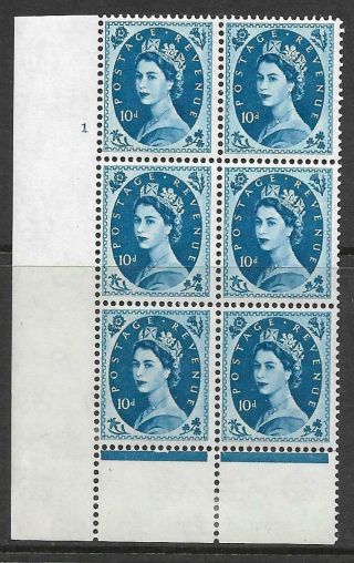 10d Wilding Multi Crown On Cream Cyl 1 No Dot Perf B (i/p) Unmounted Mint/mm Marg