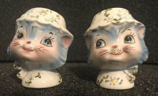 Vintage 1950’s Lefton " Miss Priss " Kitty Cat Salt And Pepper Shakers 1511