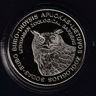 Lithuania - Coin Of The Lithuanian Zoo - Eagle Owl Bubo