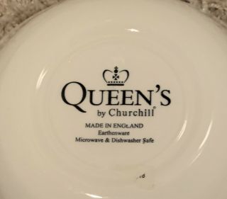 Queen ' s by Churchill WILLOW BLUE England 6 