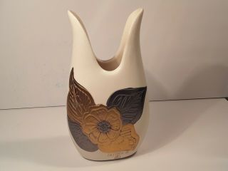 Sascha Brastoff Mid - Century Modern California Pottery Vase Signed And Numbered