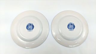 Set of 4 Liberty Blue by STAFFORDSHIRE Ironstone Independence Hall Dinner Plates 3