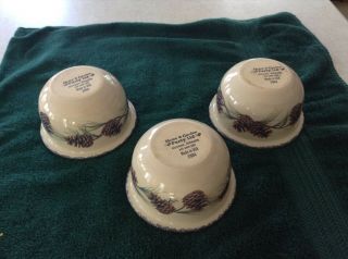 SET Of 3 Northwoods Home & Garden Party Pinecone Bowls EUC Made In USA 2004 3