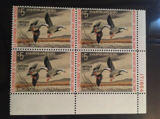 Usa Scott Rw39 - Rw44 Nh Set Of 6 Plate Blocks Federal Duck Stamps