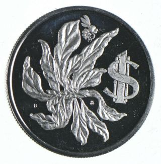 SILVER - WORLD COIN - 1974 Cayman Islands 1 Dollar - World Silver Coin 770 2