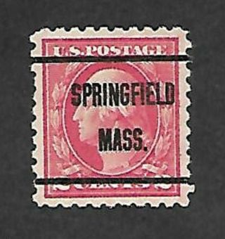 The Springfield,  Ma.  Two Cent Experimental Bureau Precancel Scott 463 - 33