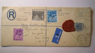 Seychelles Registered Air Mail Cover To Usa 1952