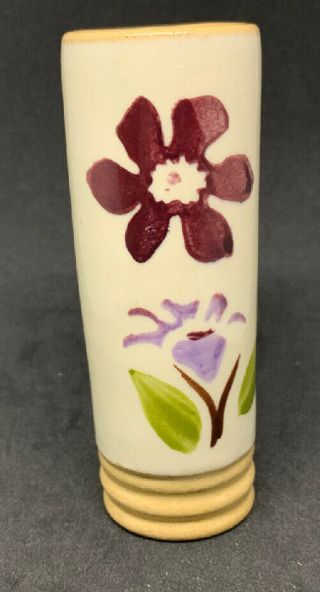 Vintage Small Pottery Cylinder Nicholas Mosse Clematis Hand Made Painted Ireland