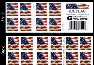 Usps Us Flag 2017 Forever Stamps - 40 Pieces 2 Books