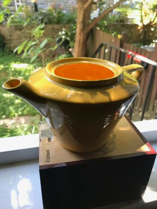 Vintage Harlequin Homer Laughlin Yellow Teapot No Lid