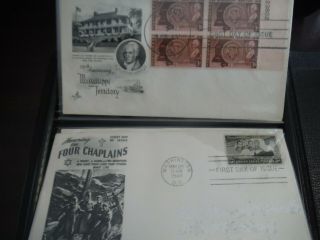 White Ace Flip File FDC Albums (5) with US FDC ' s from 6/9/47 / 7/4/60 wpphil 3