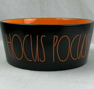 Rae Dunn Hocus Pocus Halloween Dish Candy Treat Ceramic Bowl Black / Orange