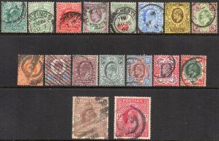 1902 - 10 Sg 215/263 De La Rue Basic Set To 5 Shillings