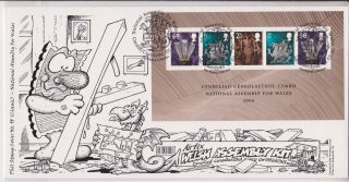 Phil Stamp Cover Fdc No.  98 Classic B&w Wales Assembly Limited Edition 12/25