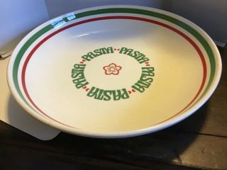 Vintage 13” Ironstone Ceraminter Pasta Serving Bowl Florence Made N Italy Huge