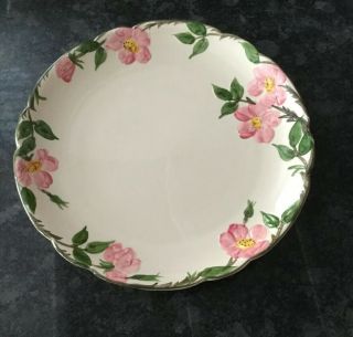 Large Vintage Round Franciscan Ware Desert Rose Platter Chop Plate 14 "