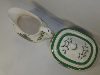 VINTAGE SPODE CHRISTMAS TREE PATTERN CREAM AND SUGAR SET MADE IN ENGLAND EX CND 3