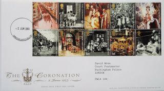 Gb 2003 Fdc The 1953 Coronation Windsor Castle Cds