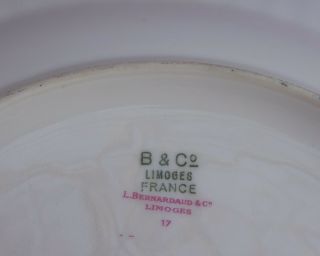 BERNARDAUD B & C BREAD DESSERT PLATE S FLORAL GOLD LIMOGES FRANCE BER653 3