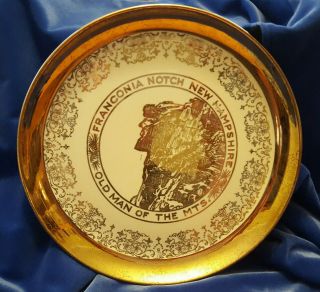 Sabin Crest - O - Gold 22k Franconia Notch Hampshire Old Man Of The Mts Plate