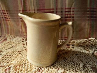 Vintage Stoneware Ivory Pitcher Hotel Ware Early 1900 