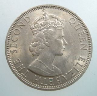 Malaya & British Borneo 50 Cents 1961 Elizabeth II Malaysia Singapore 10 Coin 2
