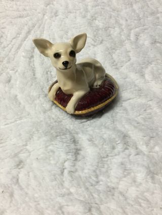 Beswick England Porcelain Figurine Chihuahua On Pillow Dog Figurine 3 "