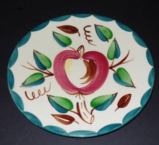 Purinton Apple Large Plate Serving Dish Pottery 12 " Round