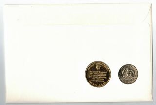 US & Ajman stamps Kennedy Nixon coin cover 1980D half dollar & Debates medal 2