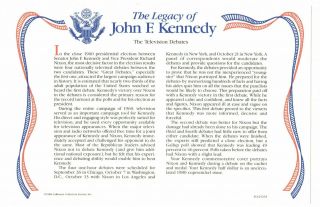 US & Ajman stamps Kennedy Nixon coin cover 1980D half dollar & Debates medal 3