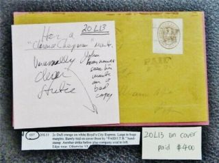 Nystamps Us Stamp 20l13 On Cover Paid: $400
