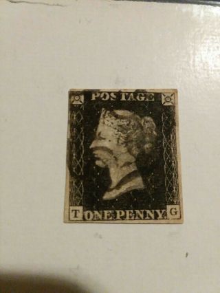 Gb Queen Victoria 1840 Penny Black,  World 