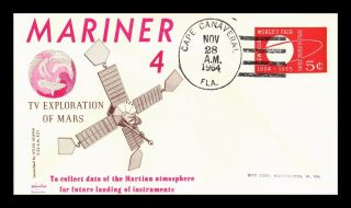 Dr Jim Stamps Us Mariner 4 Exploration Of Mars Space Event Cover 1964