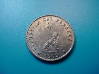 Paraguay Scarce 1903 10 - Centavos In Au/unc