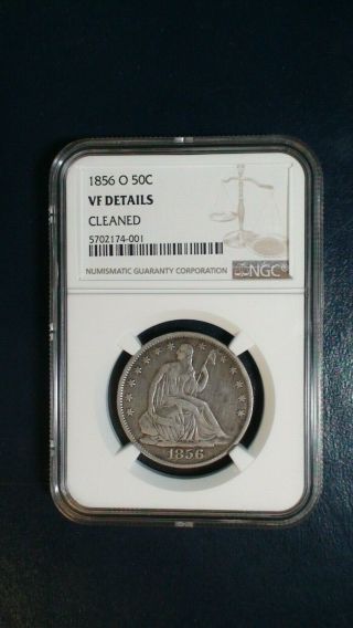 1856 O Seated Liberty Half Ngc Vf Silver 50c Coin Priced To Sell