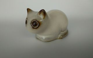 Howard Pierce California Pottery Cat / Kitten Figurine Mid Century Signed