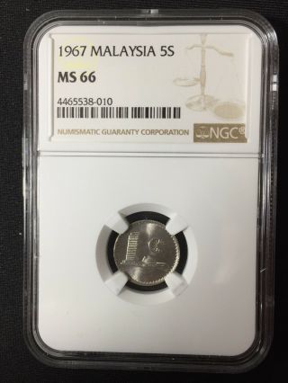1967 MALAYSIA 5 SEN NGC MS66 POP.  17 MALAYA/BRITISH NORTH BORNEO 3