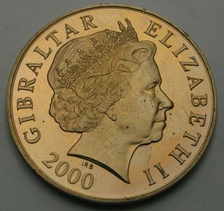 GIBRALTAR 5 Pounds 2000 - Virenium - Battle of Britain - aUNC - 3587 2