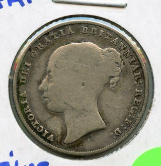 1856 Great Britain Silver Coin - One Shilling - Victoria British Money - Jg233