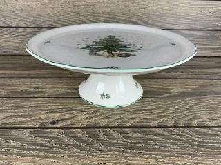 Vintage Nikko Christmas Time Cake Stand Made in Japan 2